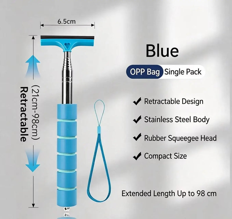 Car Rearview Mirror Wiper Cleaning Tool Auto Glass Mist Cleaner Scraper Car Accessories Handle Telescopic Window Cleaning Brush