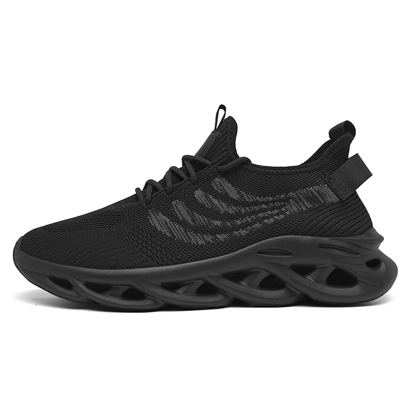 Men Sports Shoes Soft Mesh Breathable Lace Up Outdoor Walking Shoes New Soft Sole Rebound Comfort Casual Tennis Shoes for Men