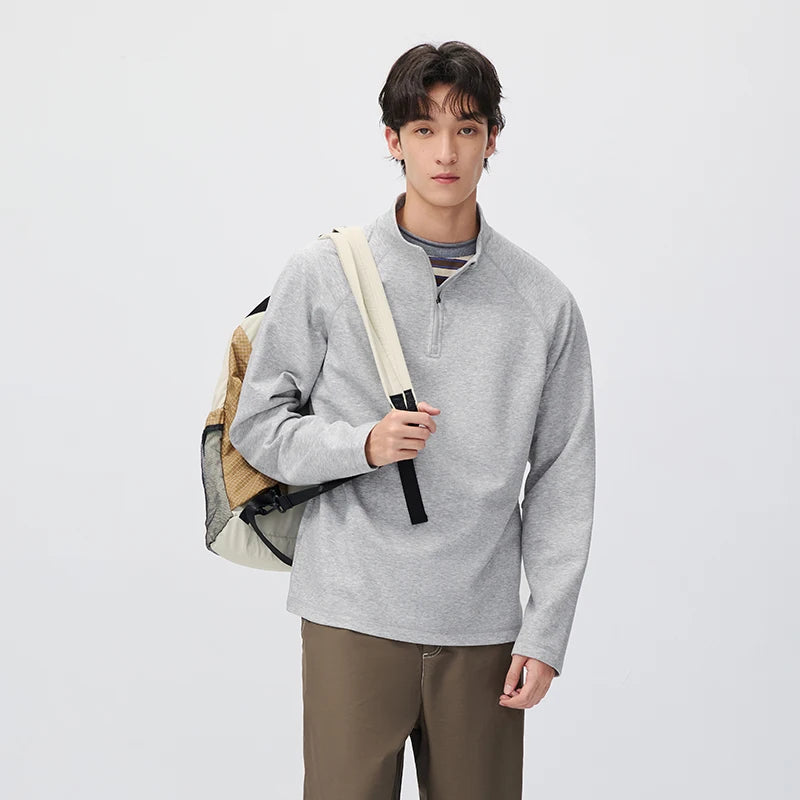 អាវយឺតប៉ាក់ Semir សម្រាប់បុរស ធន់នឹងកម្ដៅ ស្រូបយកសំណើម ពាក់កណ្ដាលអាវ ប្រឆាំងឋិតិវន្ត 2026 សម្លៀកបំពាក់រដូវរងាថ្មី ស្ទីលធម្មតាសម្រាប់ទីក្រុង