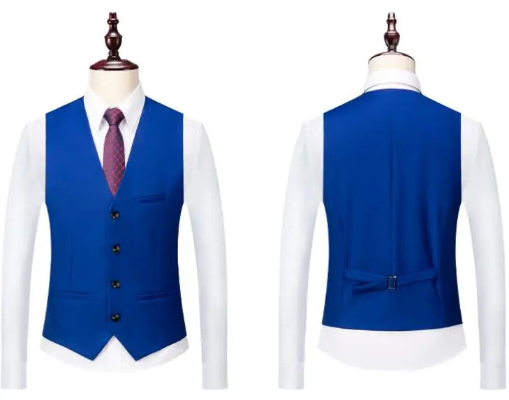 Asian Size Men's Sleeveless Vest, Single-breasted V-neck Vests Jacket, 26 Colors Can Choose From Waistcoat.