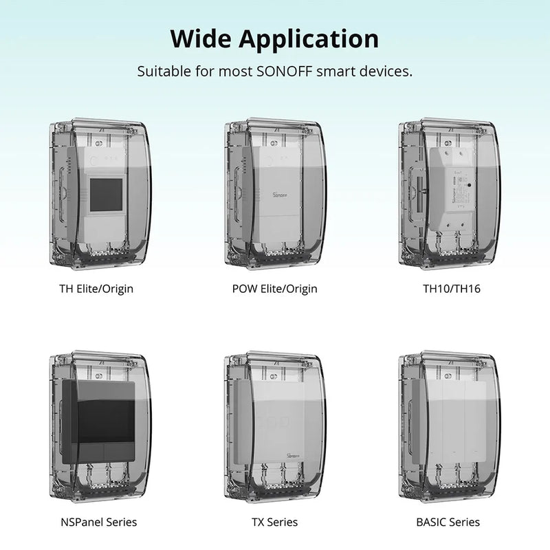 SONOFF Waterproof Box R2 IP65 Water-Resistant Larger Space Compatible with TH Elite POW Elite M5 TX Utilmate NSPanel Pro