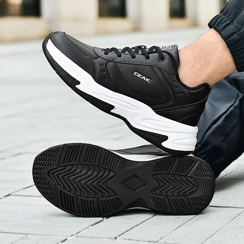 Men's Plus-Size Light Casual Sneakers Four Season New Breathable Soft-Sole Non-Slip Outdoor Fashion Student Running Sports Shoes