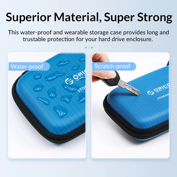 ORICO 2.5'' 3.5'' Hard Disk Case Protection Bag for External HDD M.2 Case /Earphone/U Disk Large Capacity Colorful Storage Bags
