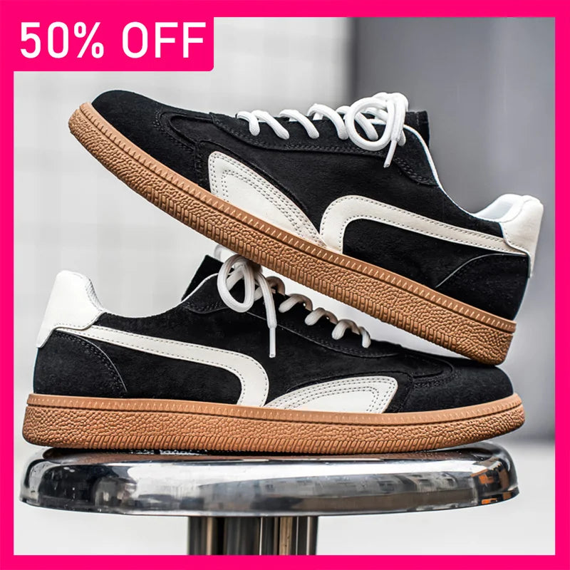 Men Board Shoes 2026 Spring New Item Suede Leather Low Cut Breathable Fashionable Comfortable Versatile Casual Sports Mens Shoes