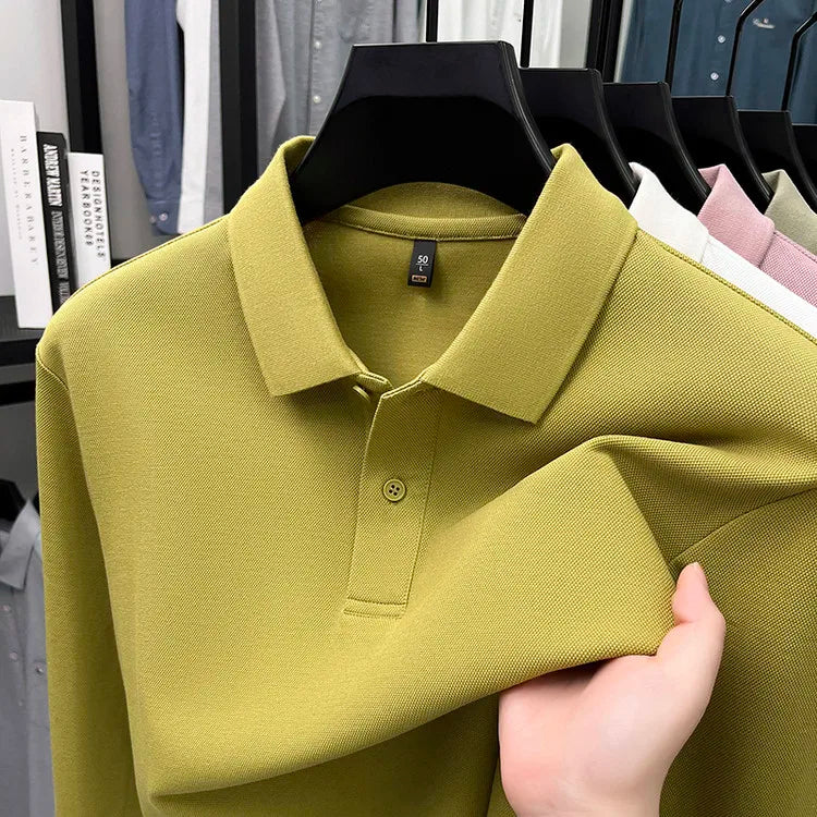 Premium Cotton Polo Shirt - Bright Yellow Green (17 Colors Available) | 260g Mercerized Pima Cotton | Classic Essential Style