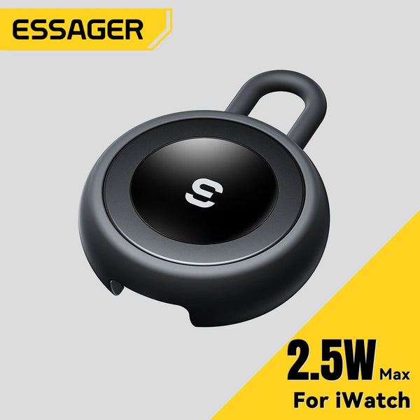 ឆ្នាំងសាកឥតខ្សែ Essager សម្រាប់ iWatch ចល័ត USB ប្រភេទ C ឆ្នាំងសាកលឿនសម្រាប់ iWatch Series 9 8 7 6 5 Ultra 2 SE