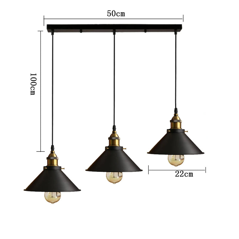 JOYON Vintage Pendant Light Loft Retro Chandelier Pendant Lamp E27 Industrial Hanging light Edison Home Lighting for Living Room