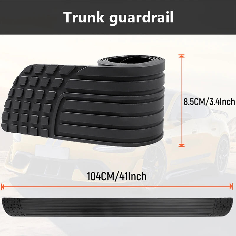 SEAMETAL Universal Rear Trunk Guard Plate Sticker Car Rear Bumper Trim Anti-Kicked Scratch Protector Sticker Strip Car Stylings