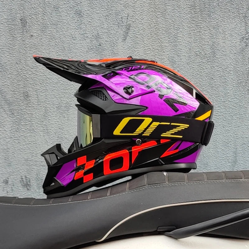 ORZ Motorcycle Helmet Motocross Cascos Para Moto Off Road Motocycle Abs Man&Woman Dot