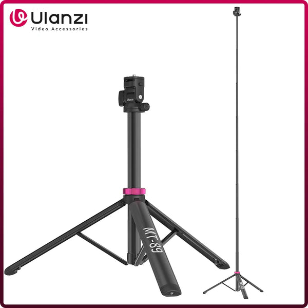 ជើងទ្រភ្លើង Ulanzi MT-89 2M អាចពង្រីកបានជាមួយបន្ទះបញ្ចេញរហ័សទំហំ 1/4 អ៊ីញ សម្រាប់កាមេរ៉ា DSLR ទូរស័ព្ទ វីដេអូ មីក្រូហ្វូន
