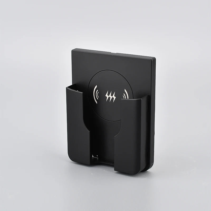QI Universal Flush Wall Mount Wireless Charger,15W Fast Charging Stand for Phones,AC 110–220V