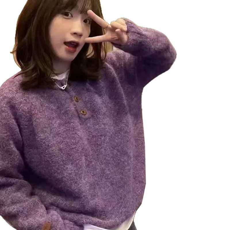 Korean Woman Clothes New Autumn Winter Knitwear Tops Long Sleeve Warm Pullover Blouse Spring Sweater For Women Knit Jumper