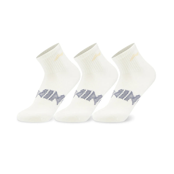 ស្រោមជើង Li-Ning Unisex ៣គូ រចនាបថកីឡា 57% កប្បាស 23.8% អាគ្រីលីក 17.1% ប៉ូលីអាមីត 2.1% អេឡាស្ទីន ស្រោមជើង LiNing ប្រវែង 22-28សង់ទីម៉ែត្រ AWTW007