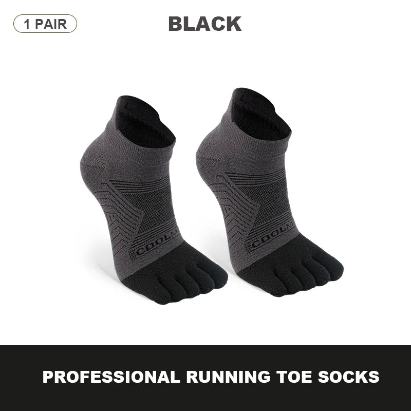 WRELS Five Finger Socks Ankle Socks Sports Breathable Sweat-absorben Comfortable Shaping Anti Friction No Show Socks With Toes