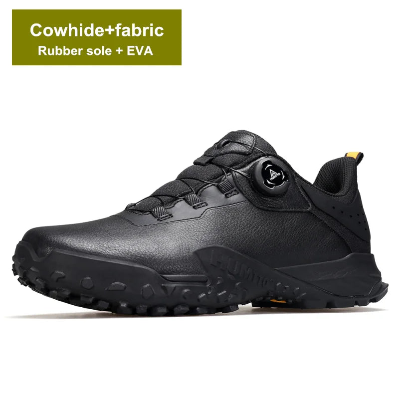 HUMTTO Hiking Shoes for Men Luxury Designer Winter Climbing Trekking Sneakers Mens Leather Outdoor Sports Safety Work Man Shoes