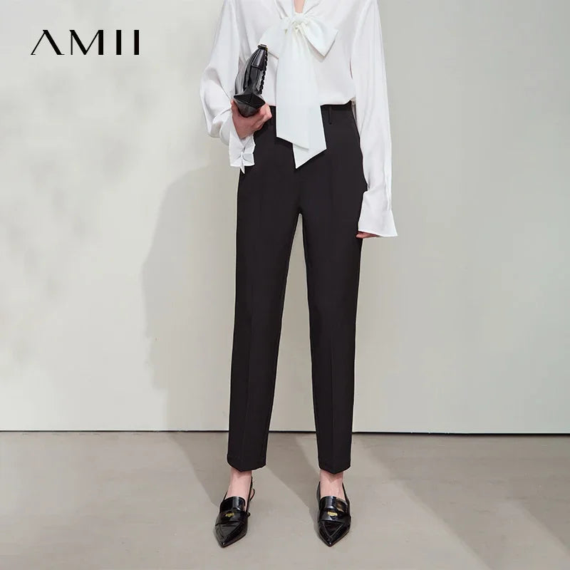ខោ Amii Minimalist រដូវស្លឹកឈើជ្រុះឆ្នាំ ២០២៦ ខោធម្មតារបស់ស្ត្រីថ្មីប្រឆាំងនឹងស្នាមជ្រួញមិនដែកខោស្តើងសម្រាប់ធ្វើដំណើរ 12512008