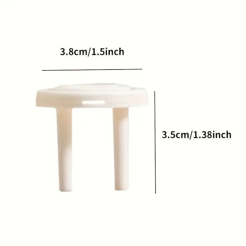 5pcs EU Childproof Socket Covers - Safety Plug Protectors with Pull Rings, Durable Outlet Guards for European Standard Sockets