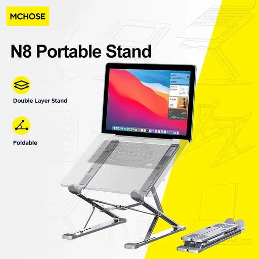 MC N8 Adjustable Portable Laptop Stand Aluminum for Macbook Tablet Notebook Stand Table Cooling Pad Foldable Laptop Holder