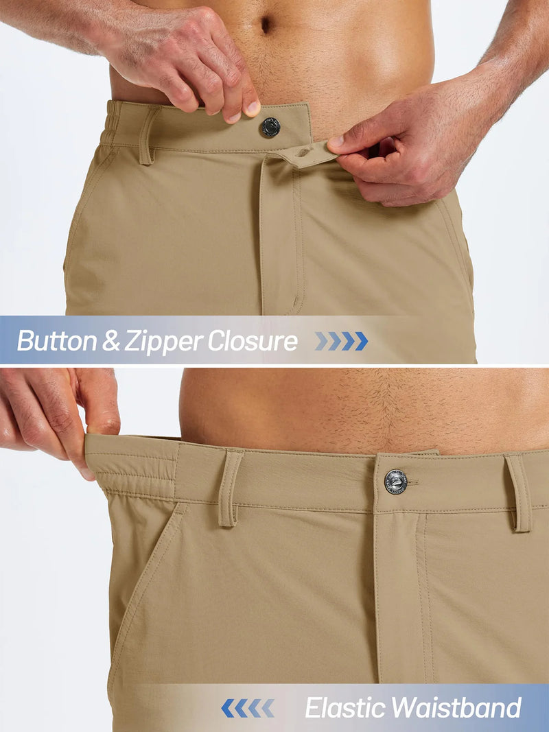 TACVASEN Men's 9 Inch 7 Pockets Cargo Shorts  Quick Dry Lightweight Outdoor Work Shorts Hiking Fishing Tactical Casual Pants Men