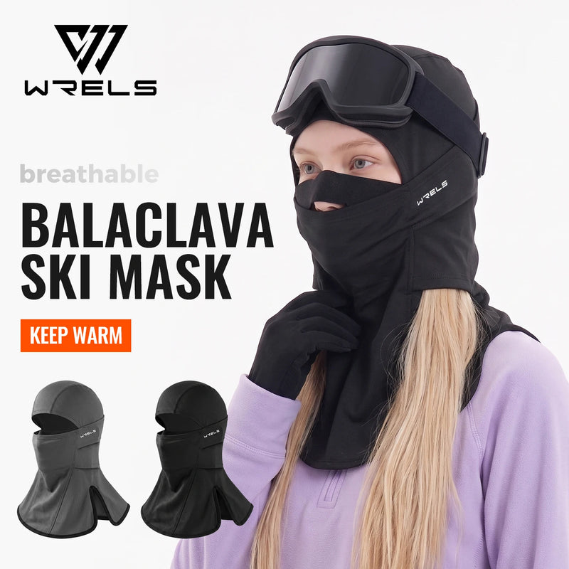 WRELS Balaclava Ski Mask Windproof Full Face Mask Thermal Fleece Helmet Lining Winter Men Women Motorcycle Outdoor Cycling Cap