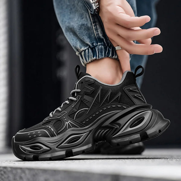 Chunky sneakers Men's casual four seasons new breathable light mecha shoes fashion soft sole outdoor comfort running sports shoe
