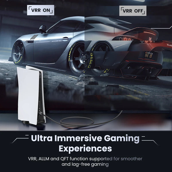 ខ្សែ UGREEN HDMI 2.1 8K 60Hz 48Gbps Earc Ultra High-Speed HDMI-Compatible សម្រាប់ Xiaomi TV Box Laptop Projector PS4 PS5
