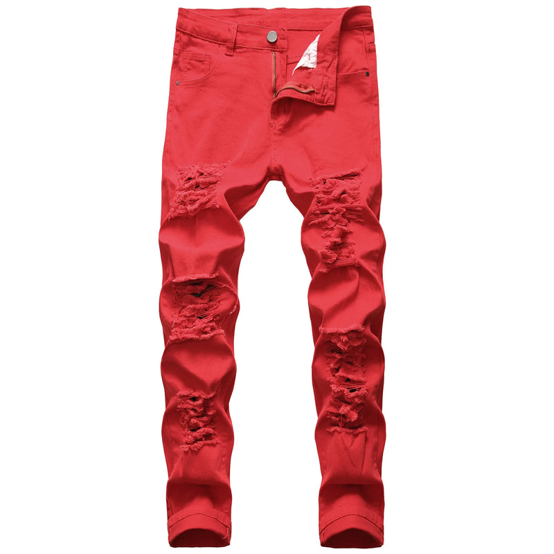 2026 Men's Blue Jeans 3D Digital Print Stretch Denim Pants Blue Black White Trousers Men Fashion Slacks 28-34 36 38 40 42