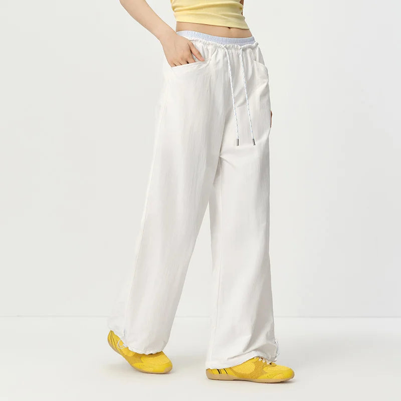 Semir Women Pants Color 2026 Block Drawstring UV Protection Quick Dry Wide Leg Urban Casual Everyday Style Soft Comfortable