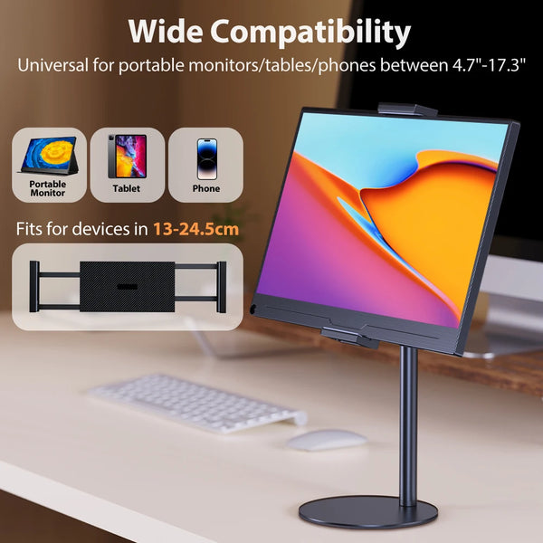 ជើងទ្រម៉ូនីទ័រចល័ត UPERFECT UStand D6 សម្រាប់ដាក់លើថេប្លេតទំហំ 13.3 អ៊ីញ - 17.3 អ៊ីញ ជើងទ្រម៉ូនីទ័រធ្ងន់ ជើងទ្រធំទូលាយ ជាមួយជើងទ្រទំហំ 4.7 អ៊ីញ - 17 អ៊ីញ
