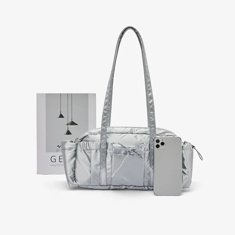 Semir Women Shoulder Bag Lightweight Cylinder Shape Bow Detail Underarm Urban Casual Daily Carry Bag Daily Wear 2026