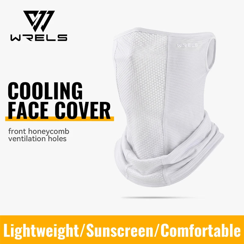 WRELS Neck Gaiter UV Protection Face Mask UPF 50+ Cooling Ear Hook Scarf Bandana Summer Cycling Fishing Outdoor Tactical Mask