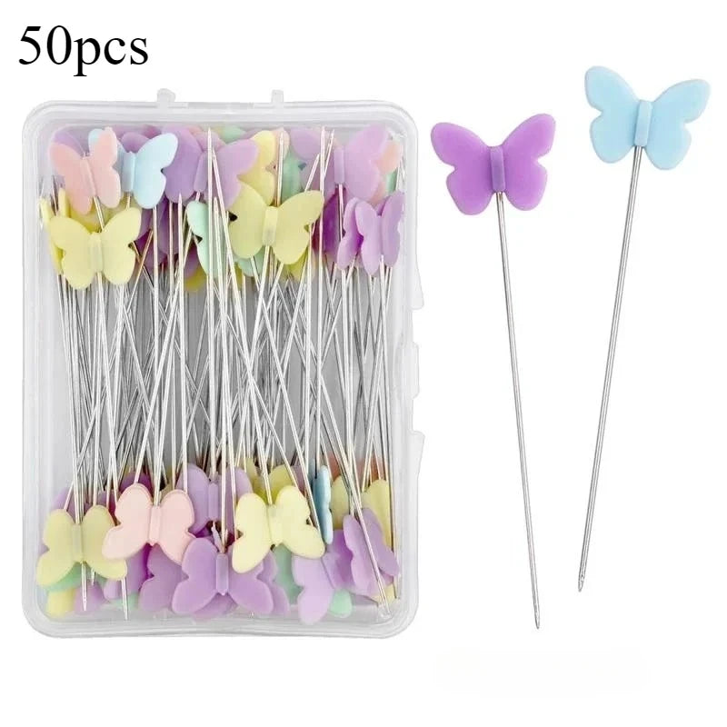 50pcs Clothing Tailor'S Hand Positioning Pins for Sewing,Cartoon Large Head Pins for Craft Sewing Additions,Embroidery Supplies