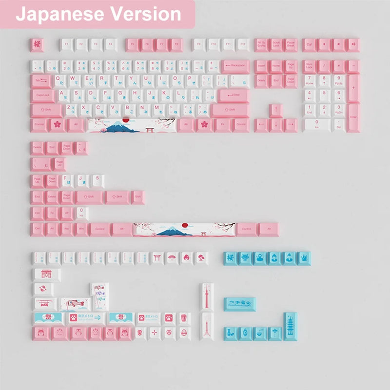 AKKO World Tour Tokyo R2 Multi-Language SE 185-Key Cherry Profile Keycap Set PBT Dye-Sublimation Full Keycaps Set
