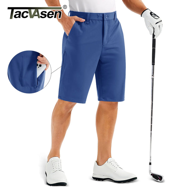 TACVASEN Men's Golf Shorts with 6 Pockets 11 inch Inseam Quick Dry Stretch Casual Work Dress Hiking Shorts for Men Waterproof