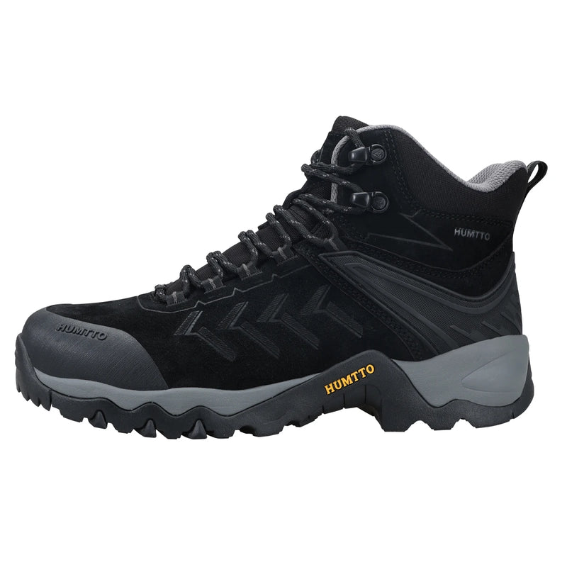 HUMTTO Genuine Leather Hiking Shoes Man Luxury Designer Trekking Boots for Men Breathable Non-slip Outdoor Winter Men's Sneakers
