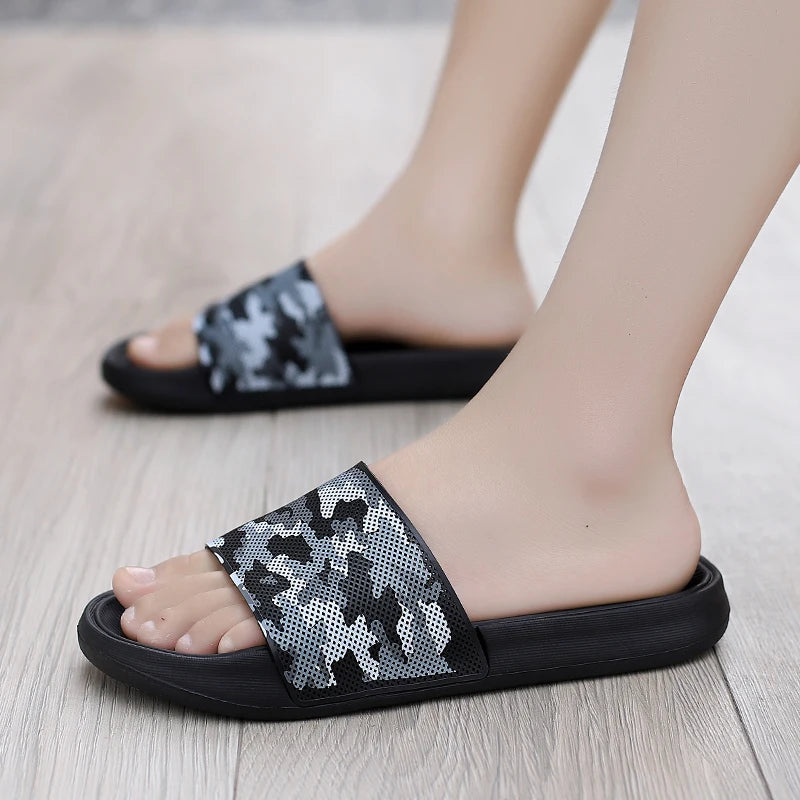 Summer Mens EVA Camouflage Slippers Men Slides Slippers Cheap Anti Slip Soft Comfortable Slipper Size 39-46 47 48
