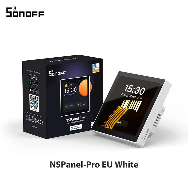 SONOFF NSPanel Pro Smart Home Control Panel EU HMI TFT 3.95" Touch Screen Smart Scene Display Voice Control via Alexa Google