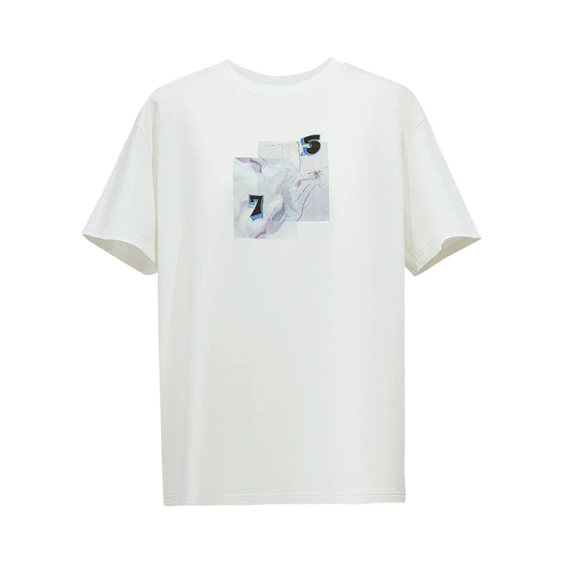Amii Women's Tee Shirt 2026 Summer New Round Neck Drop Shoulder Short Sleeve Cotton Tee Embroidered Loose Top Women 12642114