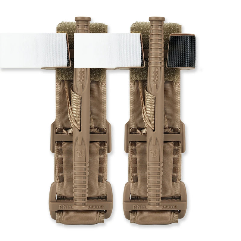 RHINO RESCUE 3x95cm Tan Tourniquet, Khaki Color Windlass Style TQT, Emergency Hemostatic Device for Tactical IFAK