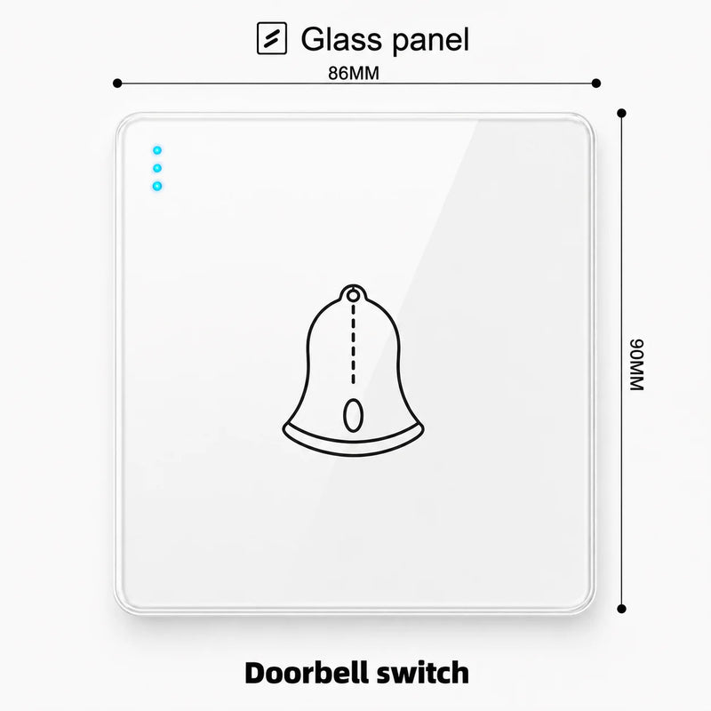 White Tempered Glass 2Way Wall Light Switch, UK Wall 18W Type-C Fast Charging USB Socket, Universal Electrical Outlet Plug 220V