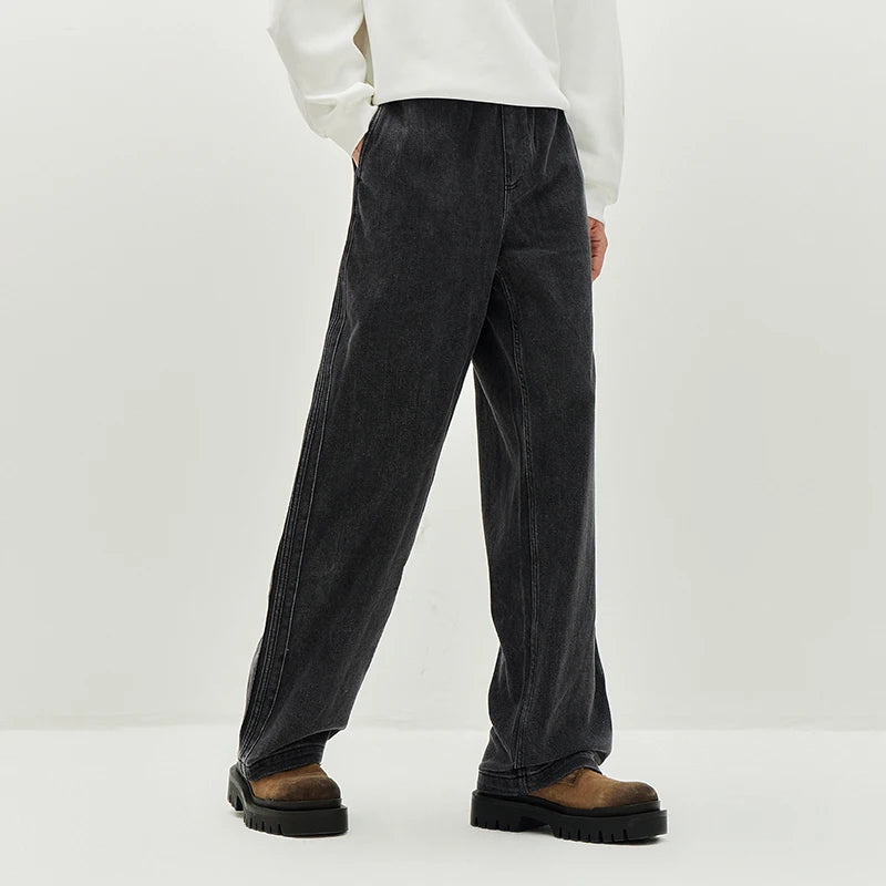 Semir Vintage Jeans Men 2026 Spring Loose Straight Leg Retro Style Casual Daily Wear Versatile Stylish Trousers