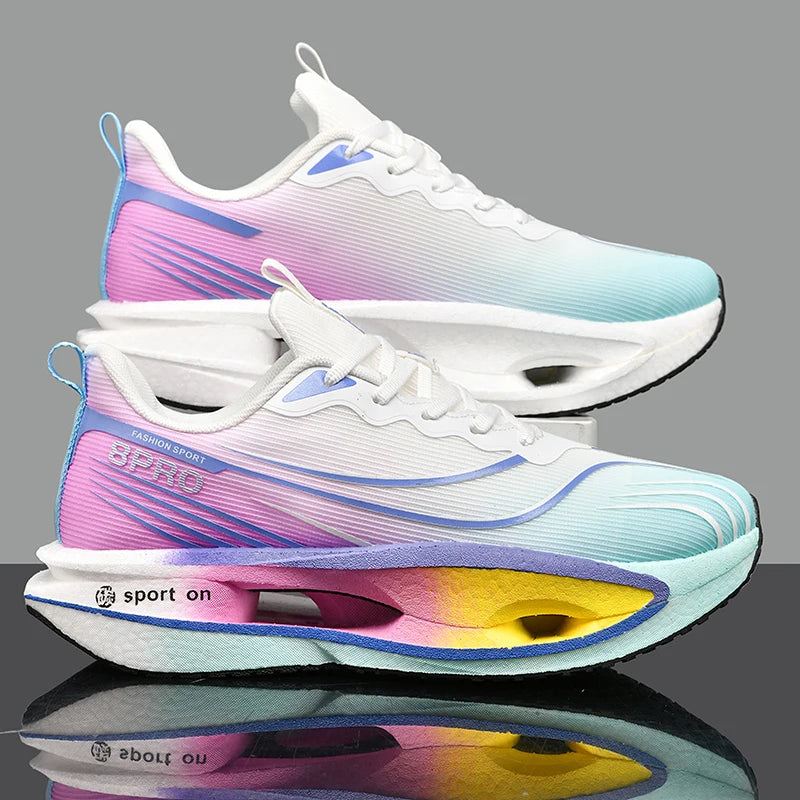 Men Women Carbon Racing Running Shoes Four Seasons New Breathable Lightweight Outdoor Casual Sneakers Couple Speed Sports Shoes