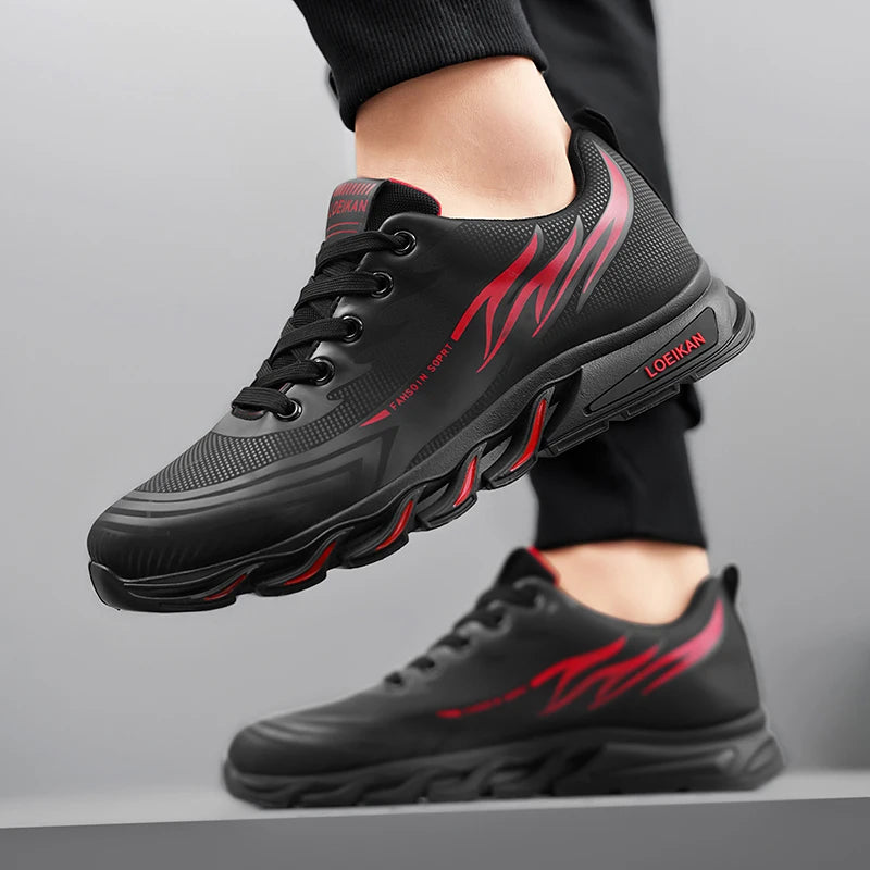 Men's plus size light casual sneakers Four seasons breathable soft sole comfort outdoor racing running student speed sports shoe