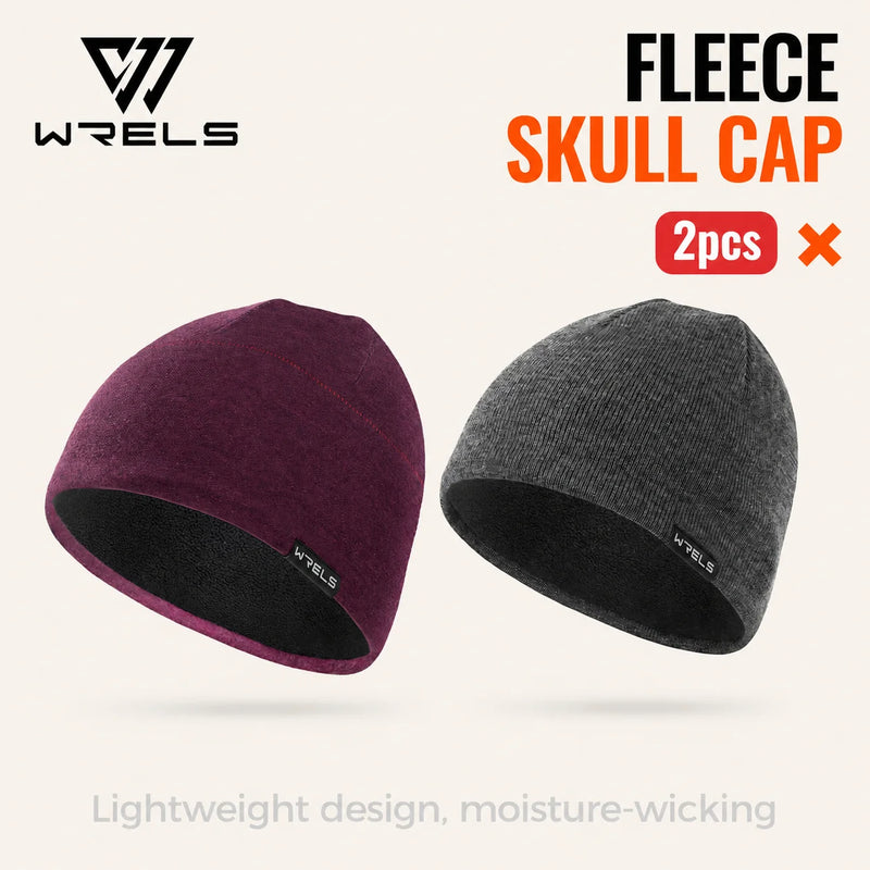 WRELS Running Beanie Windproof Warm Hat Fleece Lined Stretch Elastic Anti Cold Skiing Winter Outdoor Men Women Thermal Skull Cap