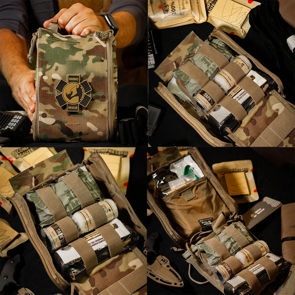 Rhino Rescue Tactical Trauma Kit First Aid Kit Molle Pouch Kit Bag Combat Emergency Ifak Pouch Gear Outdoor Camping Kit