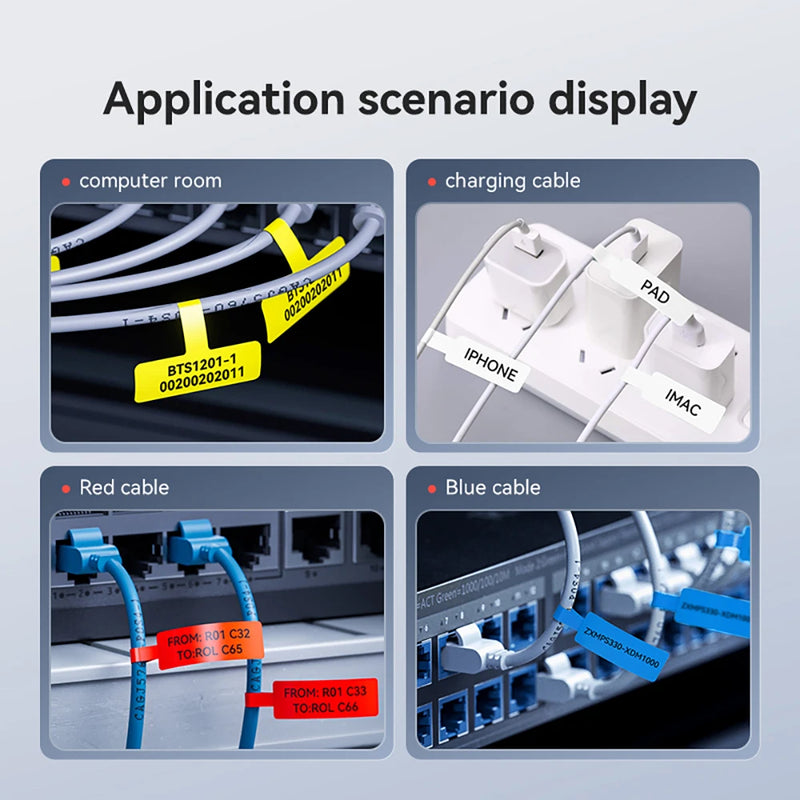 1 Roll Niimbot Cable Label for B1 B21 B3S B31 B4 Color Self-adhesive Self-adhesive Sticker for Communications