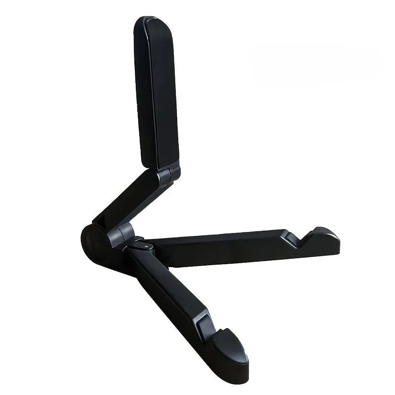 1pc Adjustable Folding Tablet Stand - PE Material, Non-slip Sticky Pad,  Portable Desktop Holder, Foldable & Compact Design.