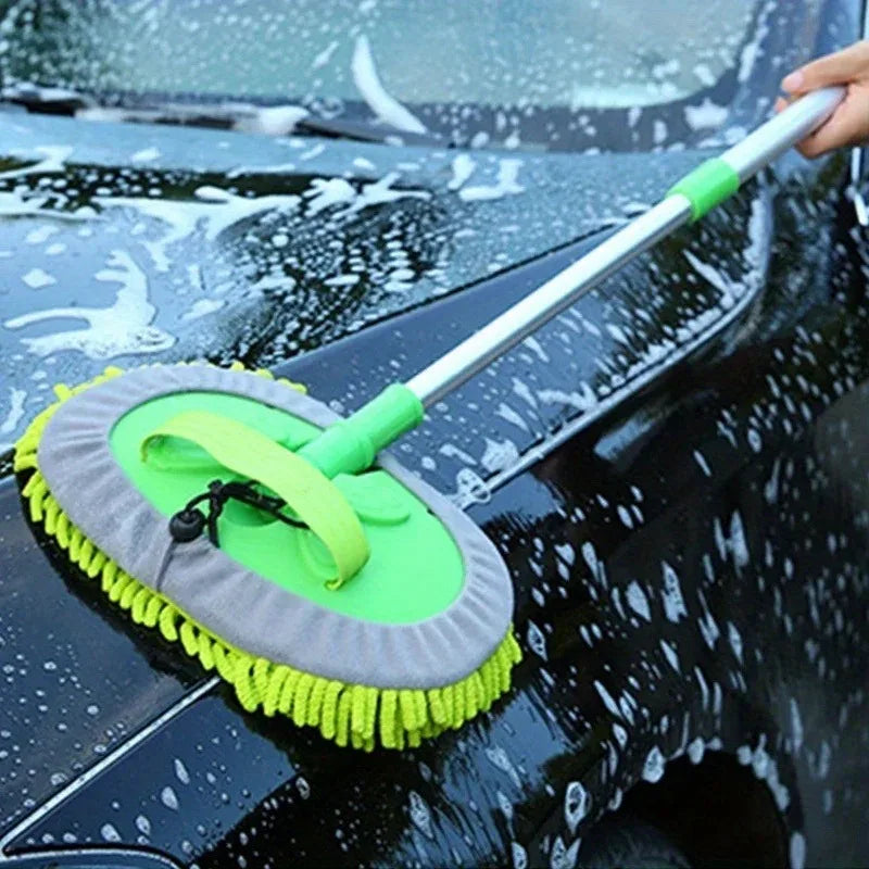 1PC Upgrade Three Section, Telescopic Car Washing Mop, Super Absorbent, Car Detailing Cleaning Mop, Window Wash Tool