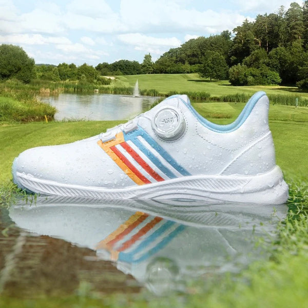 PGM Children's Golf Shoes for Teenagers Waterproof Anti Slip Wear-resistant Girls' Knob Shoelaces Boys' Sports Sneakers XZ427