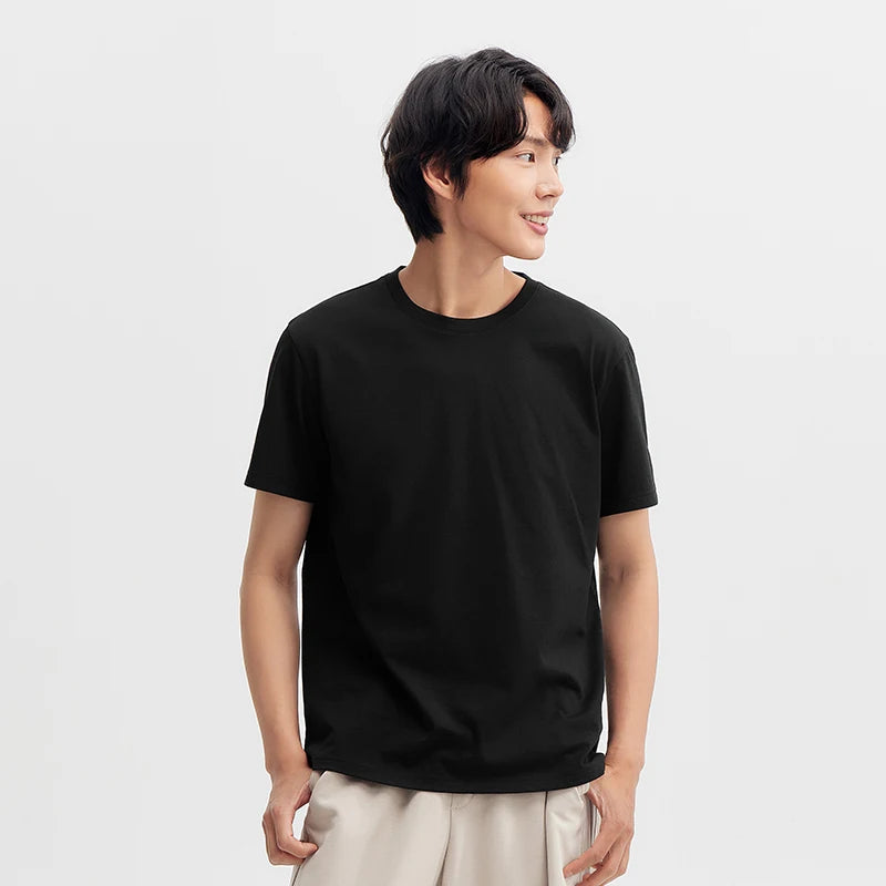 Semir Minimalist Tshirt Unisex Summer Solid Color Slim Fit Daily Commute Versatile Top Comfortable Basic Wear
